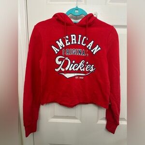 Dickies Red cropped hoodie